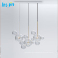 Modern nordic glass shade multi bubble pendant light led modern chandelier